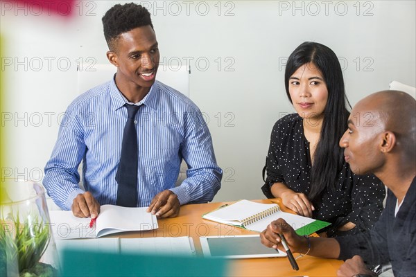 People talking in business meeting