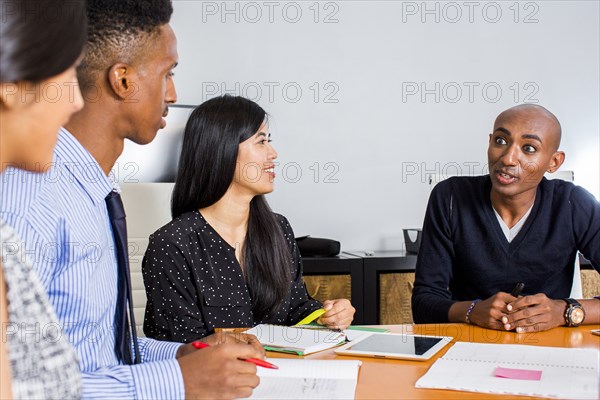 People talking in business meeting