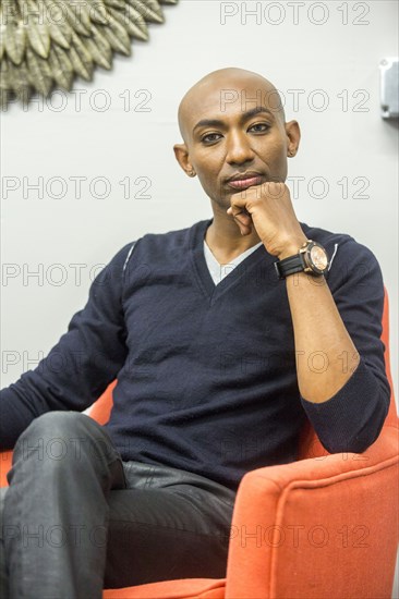 Portrait of serious African American man