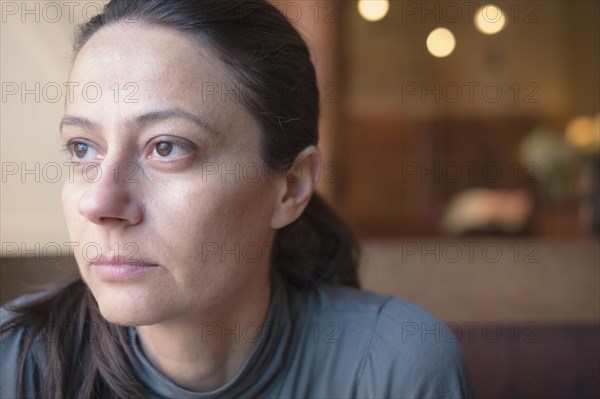 Close up of sad Caucasian woman