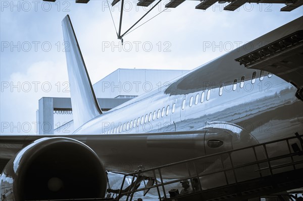 Airplane parked in airport