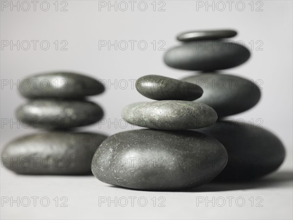 Close up of stacked stones