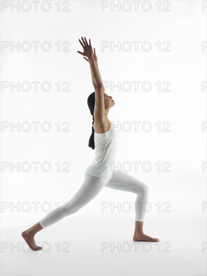 Serene woman practicing yoga