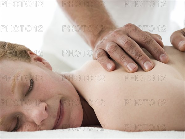 Close up of woman having massage