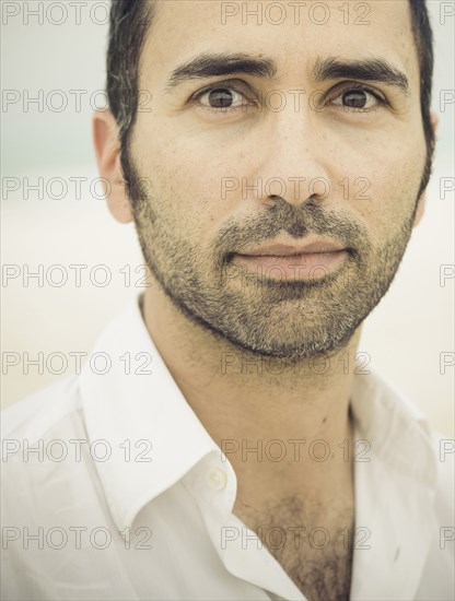 Close up of face of surprised Caucasian man