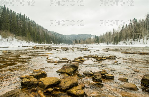 Rocks in remote river