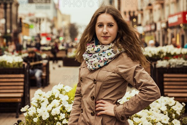 Caucasian woman standing outdoors