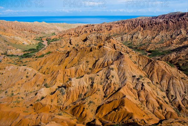 Rocky landscape near ocean