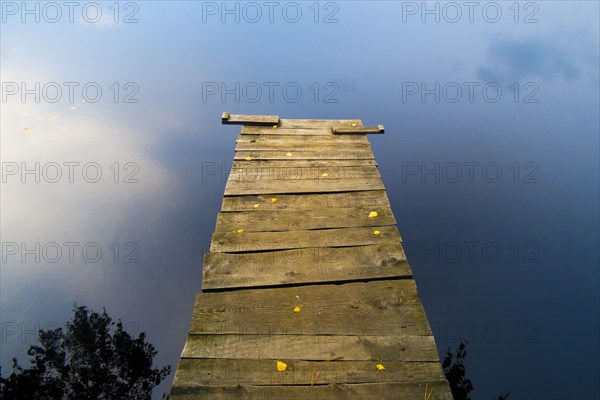 Dock over still lake