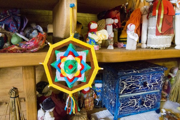 Dreamcatcher hanging on shelf