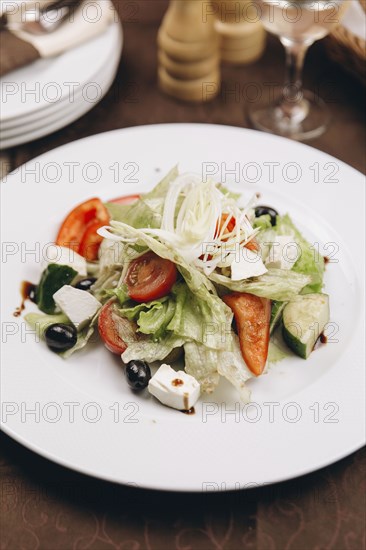 Fresh salad on plate