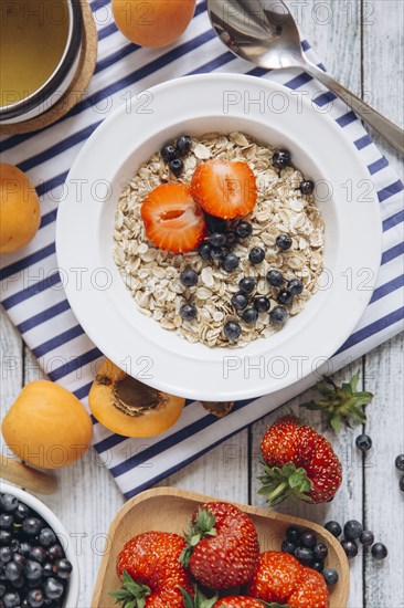 Healthy breakfast on table