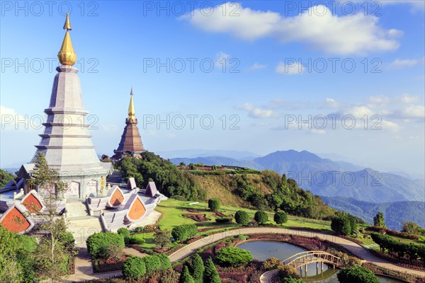 Ornate architecture in mountains