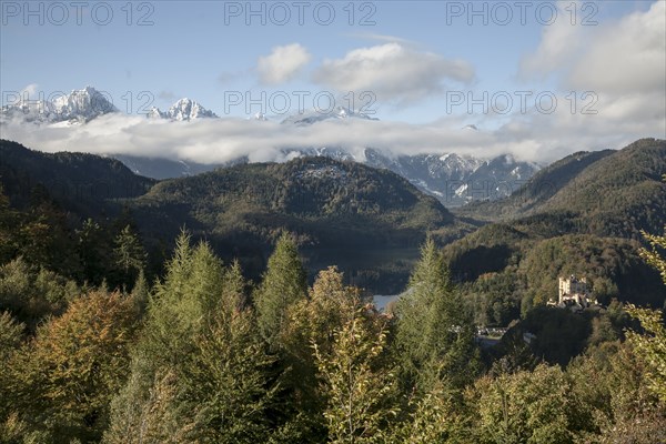 Clouds over river valley