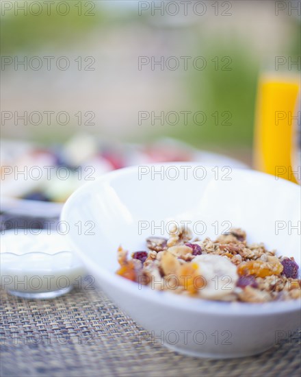 Close up of cereal in bowl