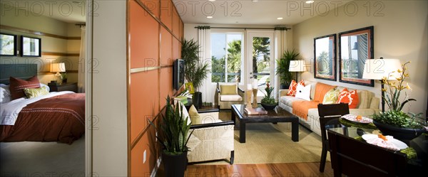 Seating area in modern living room