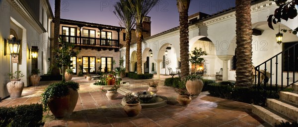 Courtyard in center of Andalucian style home