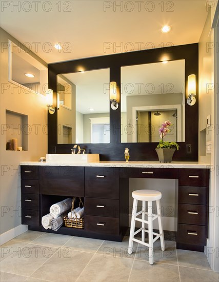 Contemporary bathroom sink and vanity