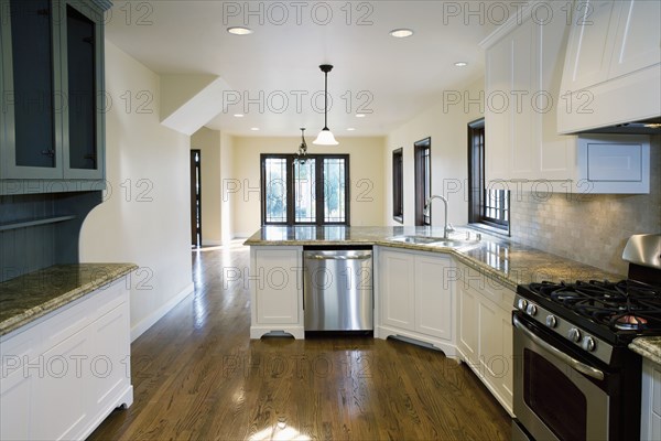 Hardwood floor in kitchen