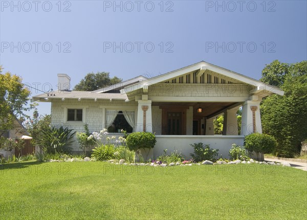 Exterior one story bungalow at Pasadena