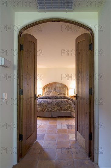 View of a bedroom through the doorway