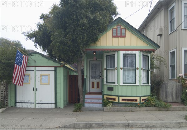 Exterior view of a one story American Craftsman styled house