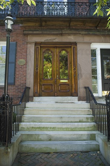 Front entrance to apartment building