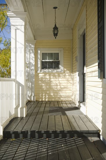 Sunlight on front porch