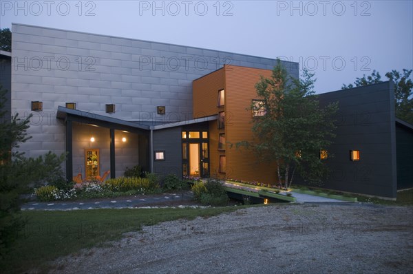 Front entrance to modern home