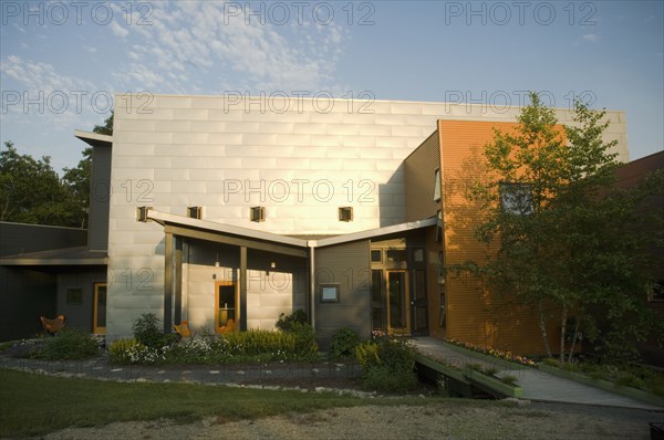 Front entrance to modern home