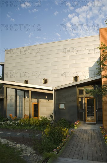 Front entrance to modern home