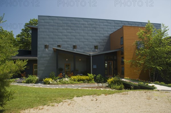 Front entrance to modern home