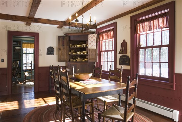 Dining room in colonial style home