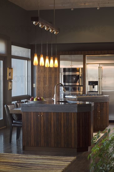 Modern kitchen with large island