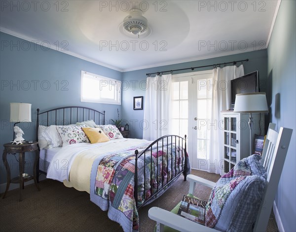 Interior of bedroom in home