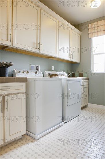 Washing machines in utility room