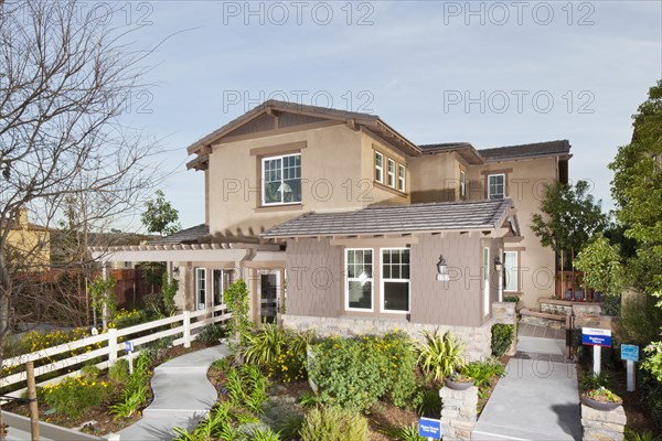 Exterior of two-story house