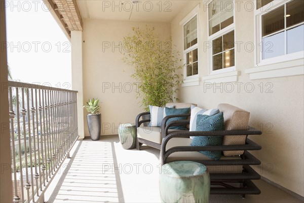 Outdoor furniture at balcony