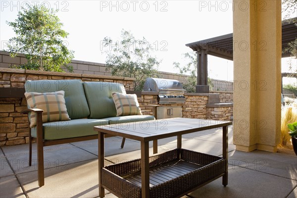 Outdoor furniture on patio