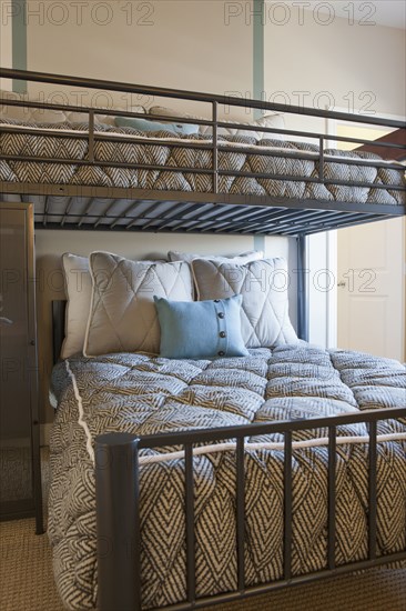 Bunk bed in middle class bedroom