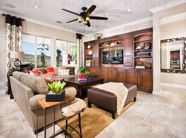 Interior of contemporary living room