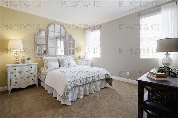 Interior of tidy bedroom