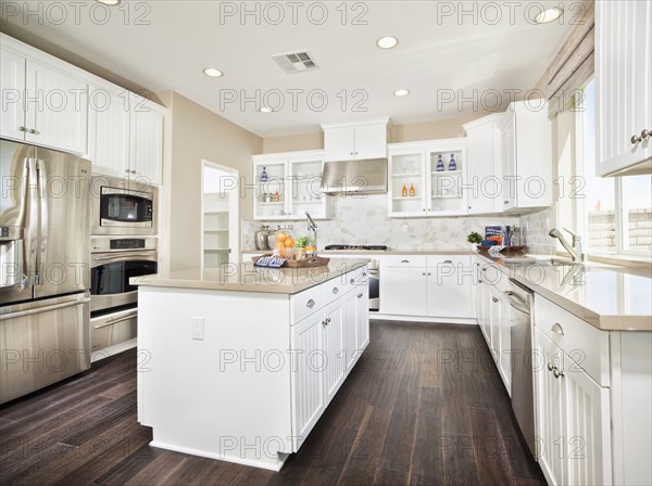 View of kitchen island