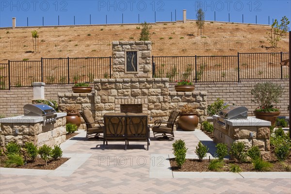 Outdoor furniture on patio