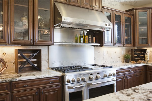 Interior of domestic kitchen