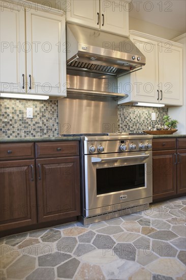 Interior of domestic kitchen