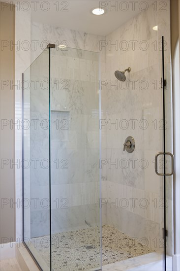 Shower in bathroom