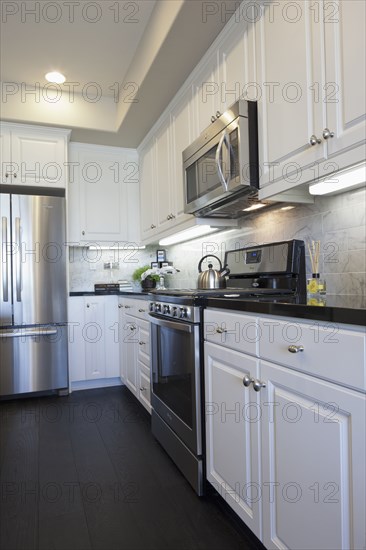 Interior of domestic kitchen