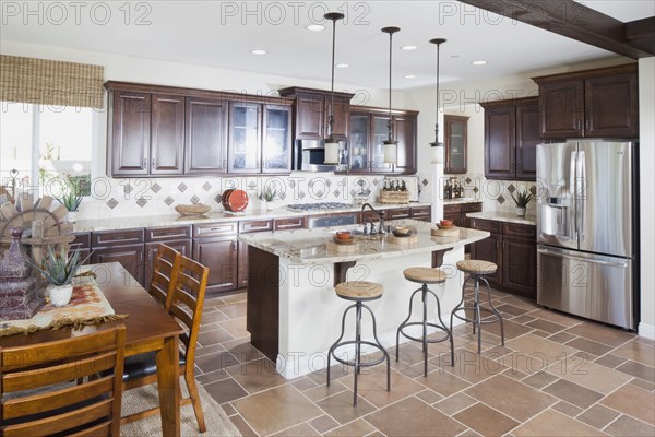 Interior of domestic kitchen