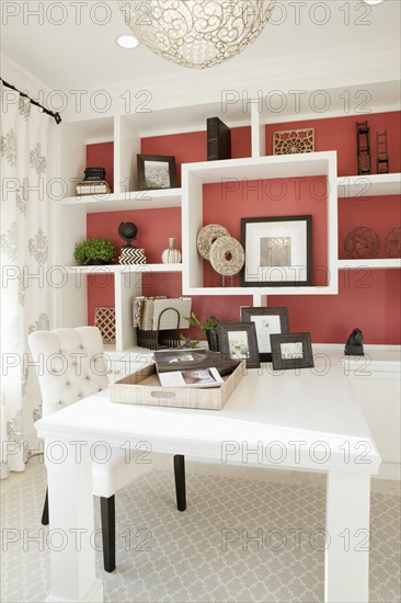 View of a contemporary study room at home